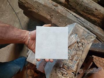 165 piastrelle bianche vintage 15x15 NUOVE