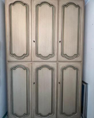 Armadio vintage in vero legno a 6 ante-260x165x60