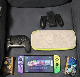 Nintendo switch oled + controller pro + custodia 