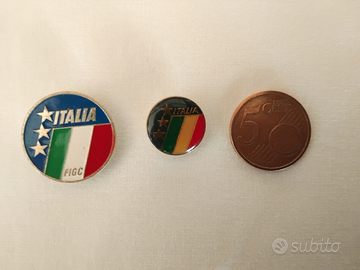 Spilla + pins italia calcio figc anni 80