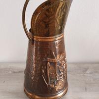 Vaso Porta carbone in Rame Vintage Belga