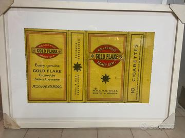 LITOGRAFIA VINTAGE SIGARETTE UK 1/4