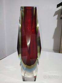 Vaso vetro Murano Sommerso, attribuito Mandruzzato