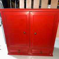 Mobiletto/arredamento bagno rosso 