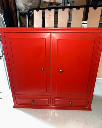 Mobiletto/arredamento bagno rosso 