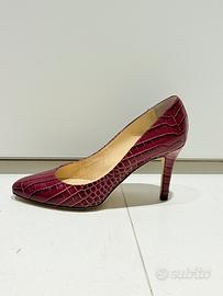 Scarpe col tacco jimmy choo in pelle viola