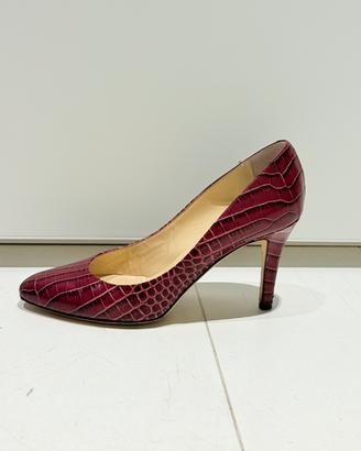 Scarpe col tacco jimmy choo in pelle viola