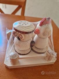 Set Porta Sale e Pepe in Legno
