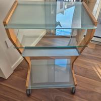 carrello porta TV in rovere