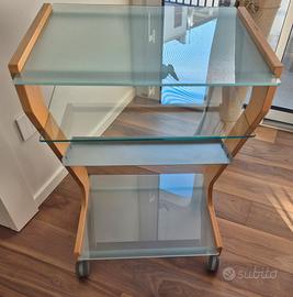 carrello porta TV in rovere