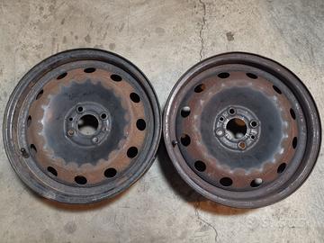 2 Cerchi in ferro Fiat Alfa Lancia 15 pollici 4x98