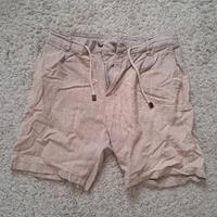 Pantaloncini di lino Dan John beige