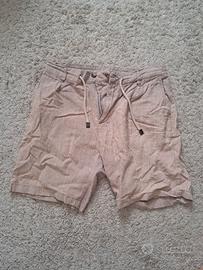 Pantaloncini di lino Dan John beige