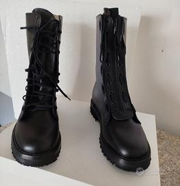 Anfibi vera pelle originali monte bove taglia 40