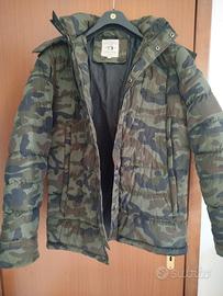 Piumino lungo unisex con cappuccio-mai usato