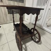 Carrello portavivande vintage in legno – diventa t