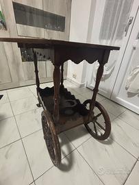 Carrello portavivande vintage in legno – diventa t