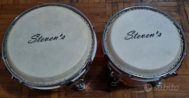 bongo in  Pelle STEVEN's  arancione  6 e 7 pollici