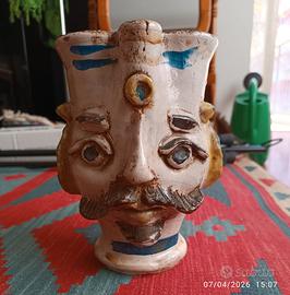 Vaso siciliano antico Testa di moro