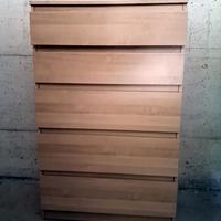 Cassettiera colore frassino