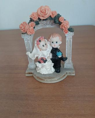 Sposini vintage in resina dipinti a mano