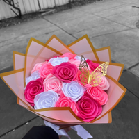 Rose eterne in nastro di raso – fatte a mano