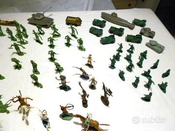 soldatini, indiani e mezzi da guerra vintage