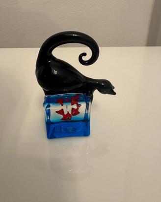 Soprammobile vetro di Murano con gatto nero