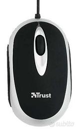 Trust mini mouse black usb 3 tasti nero