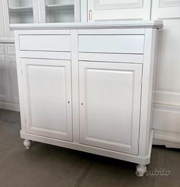 NUOVA CREDENZA 2 ANTE 2 CASSETTI DI VERO LEGNO