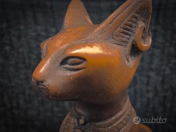 Gatto Egizio Bastet - Statuina effetto pietra