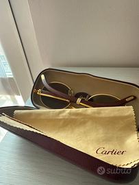 Occhiali da sole vintage con aste in legno