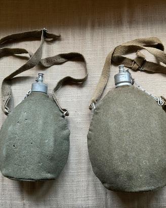 Coppia di borracce italiane fanteria e alpini
