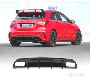 DIFFUSORE MERCEDES CLASSE A W176 LOOK AMG A45 NERO