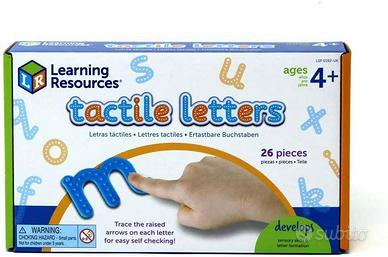 LEARNING RESOURCES  TACTILE LETTERS 26 LETTERE
