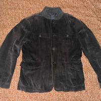 Giacca Made in Italy elegante in velluto grigio