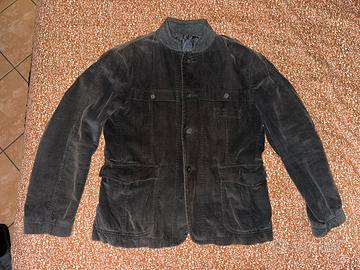 Giacca Made in Italy elegante in velluto grigio