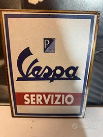 Targa Vespa Servizio in ferro (no latta)