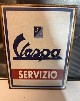 Targa Vespa Servizio in ferro (no latta)