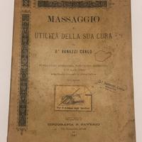 Libro antico 1891 Medicina - Massaggio
