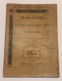 Libro antico 1891 Medicina - Massaggio