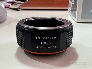 Anello adattatore pentax K per Sony E mount
