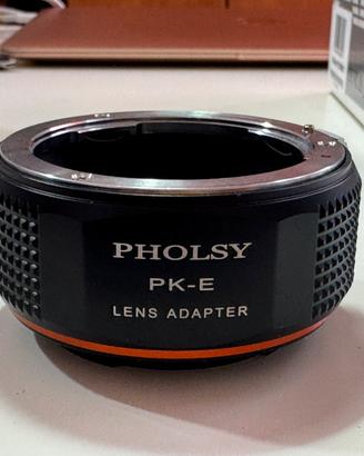 Anello adattatore pentax K per Sony E mount