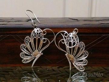 Orecchini Farfalle in filigrana