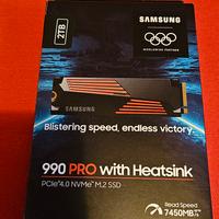 ssd samsung 990PRO con dissipatore 2TB  MAI USATO