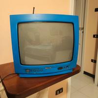TV crt 14" Philips blu come da foto gaming retro
