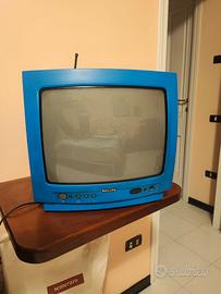 TV crt 14" Philips blu come da foto gaming retro