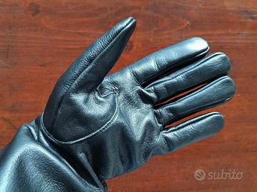 guanti lunghi in vera pelle stile biker