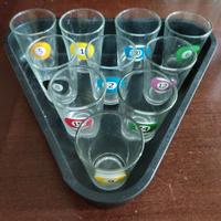 Bicchierini shotglas biliardo con vassoio