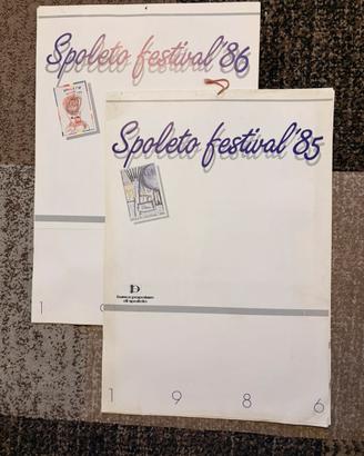 Coppia Calendari Artistici Festival 1986-1987